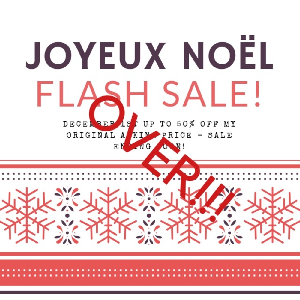 THIS SALE HAS ENDED - 12.01.18 Sale ending soon!